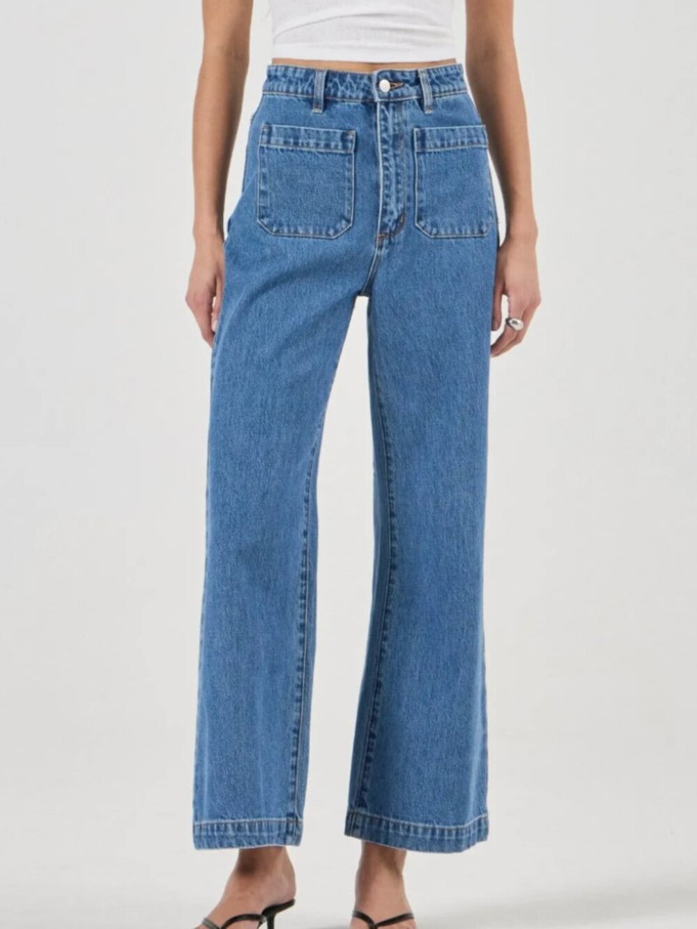 ROLLA'S Blue High-Rise Wide Leg Jeans
